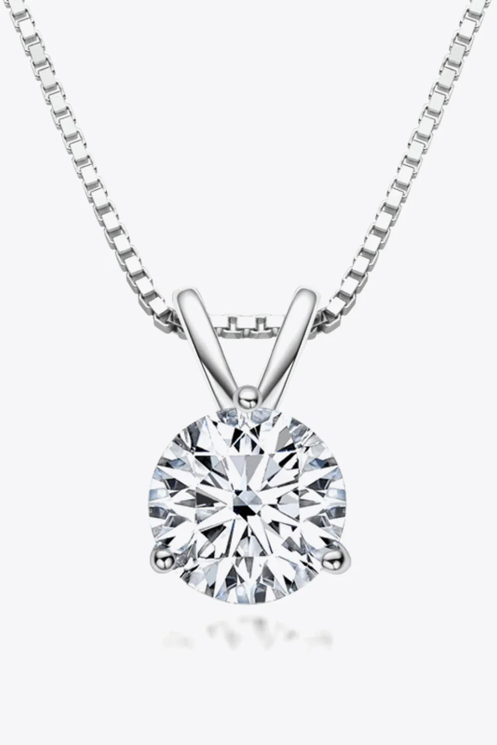 Coastal Moissanite Pendant Necklace 1 Carat, Minimalist - Southern Shores Clothing