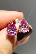 2 Carat Teardrop Moissanite Platinum-Plated Earrings - Southern Shores Clothing