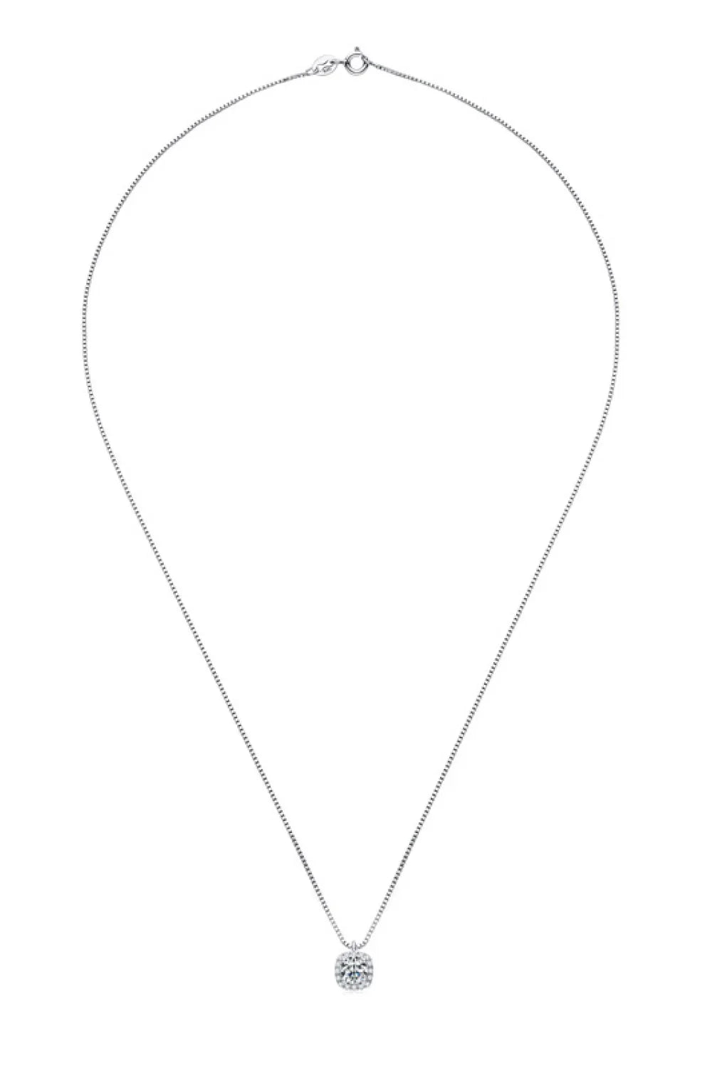 Platinum-Plated Moissanite Necklace Minimalist Coast Jewelry - Southern Shores Clothing