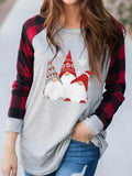 Coastal Plaid Graphic Round Neck Long Sleeve Shirt - Southern Shores Clothing