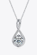 2 Carat Minimalist Moissanite Sterling Silver Necklace - Southern Shores Clothing