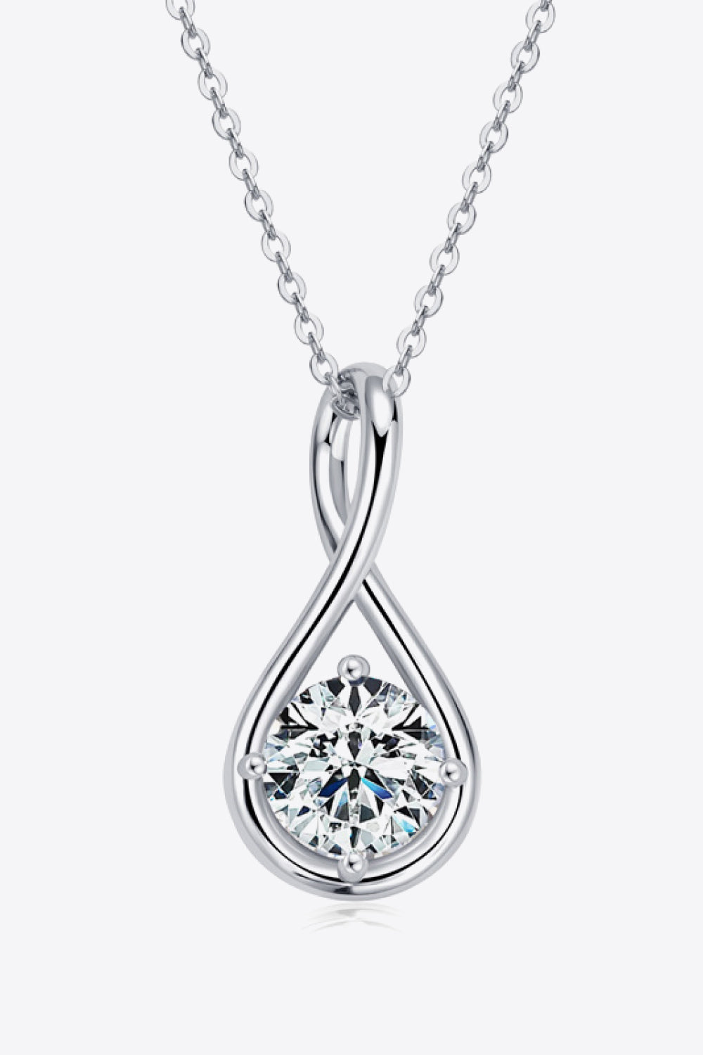 Southern Shores Minimalist 2 Carat Moissanite Sterling Silver Necklace