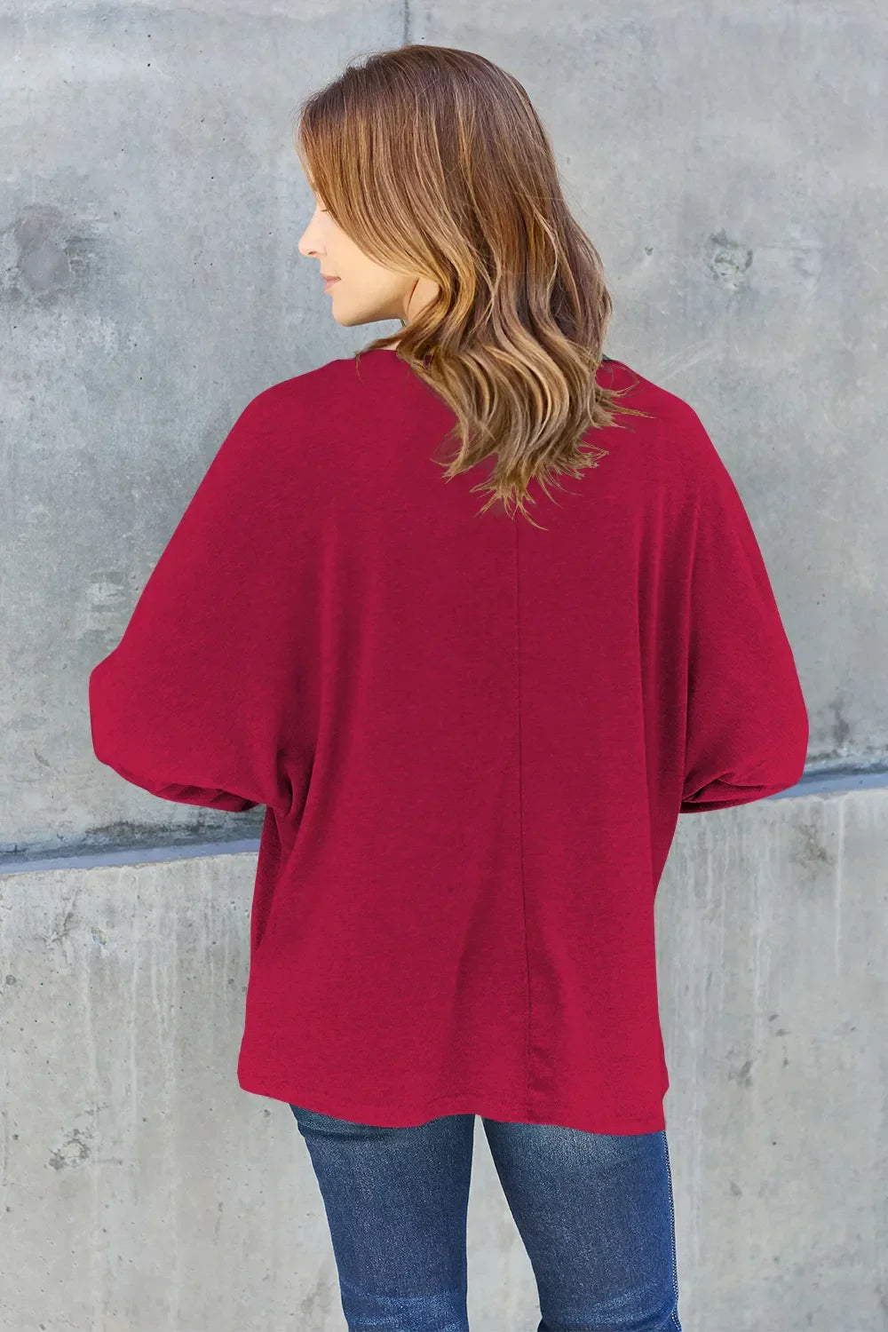 Basic Round Neck Long Sleeve T Shirt Top - Southern Shores Clothing