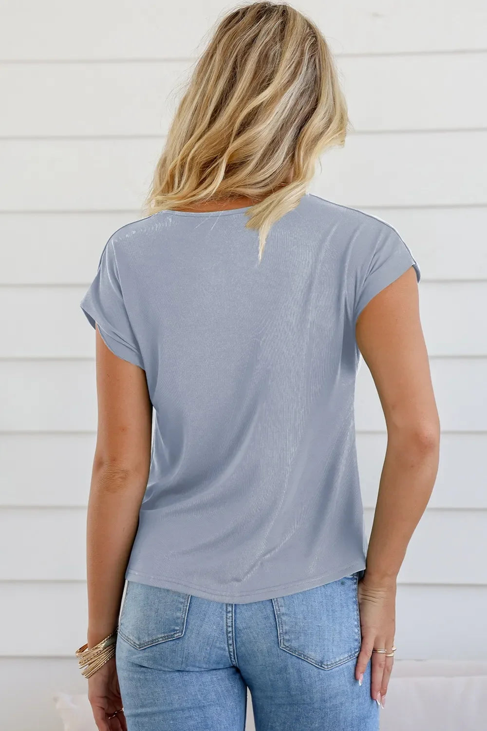 Cowl Neck Short Sleeve T-Shirt - Southern Shores Clothing