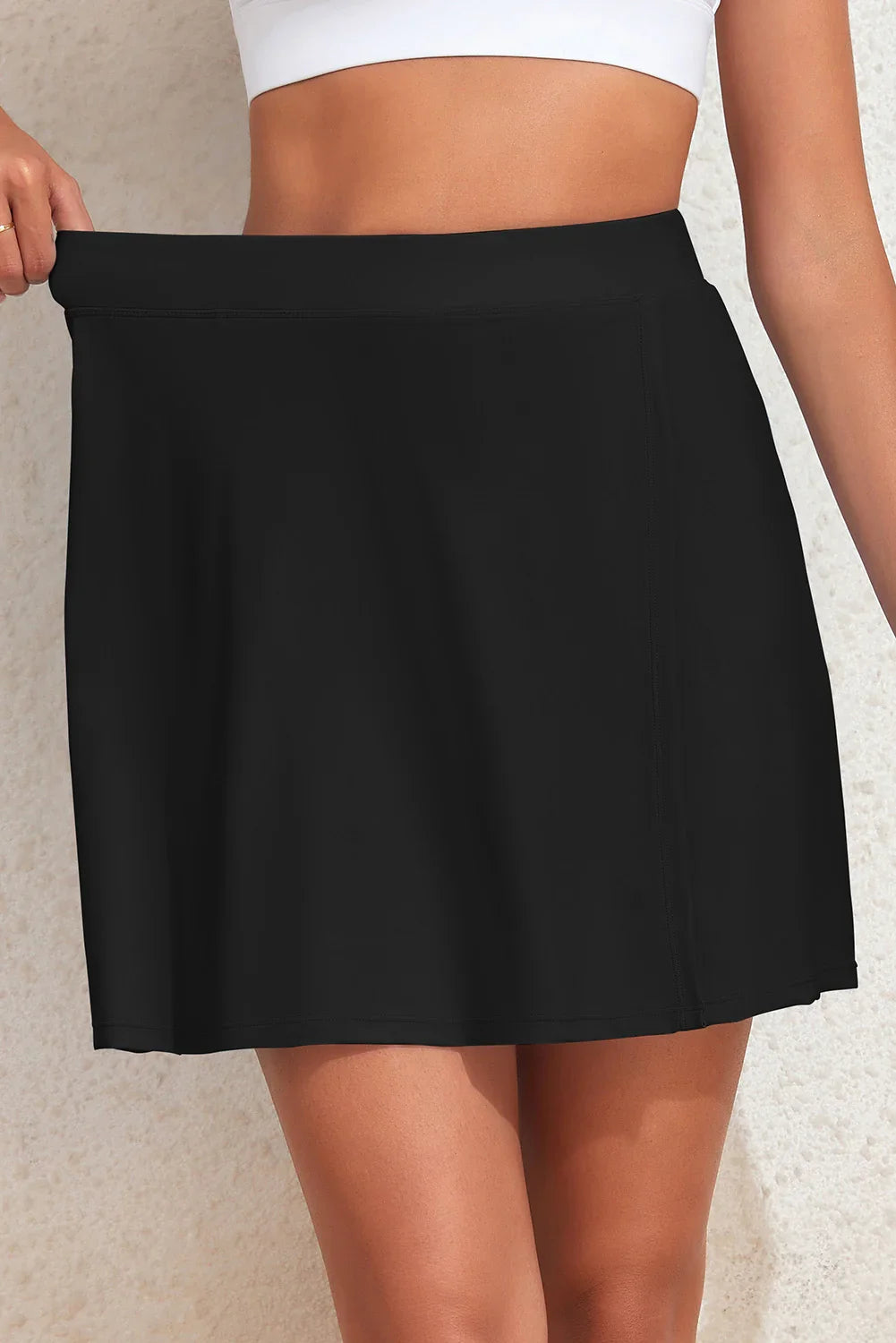 Slit Swim Skort With Pockets And Stretch Fabric - Southern Shores Clothing