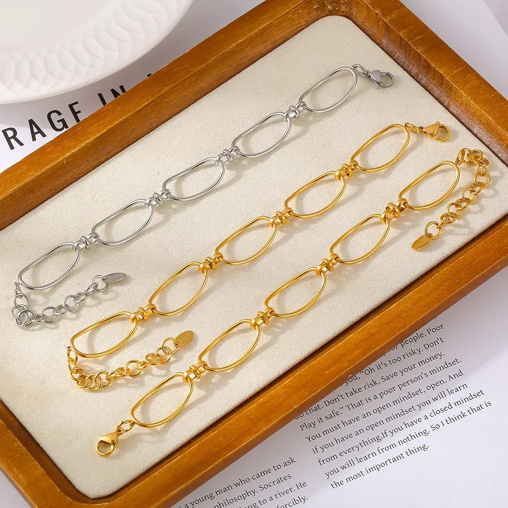 18K Gold-Plated Titanium Steel Chain Bracelet - Southern Shores Clothing
