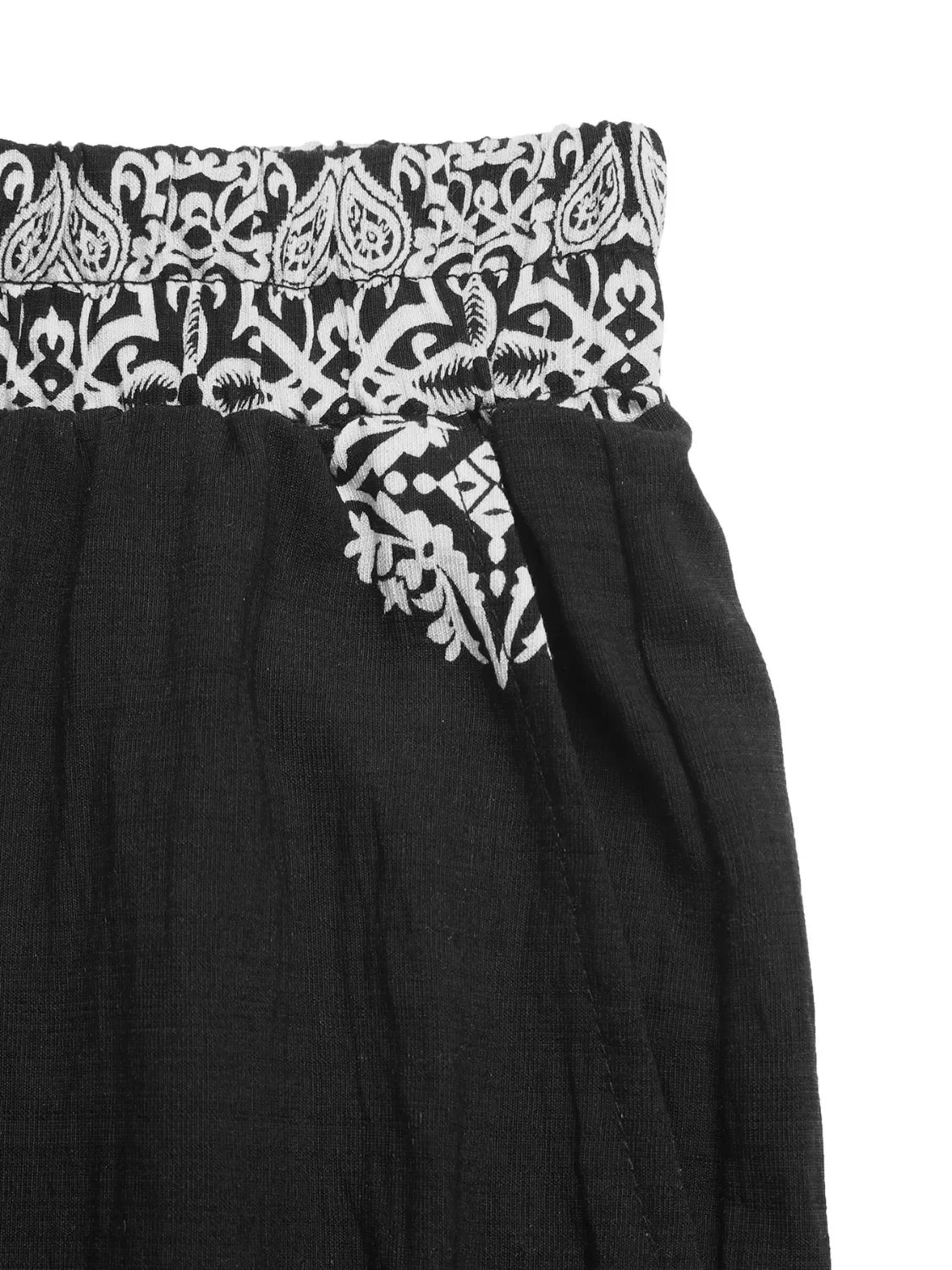 Boho Print Pocketed Wide Leg Pants For Everyday Wear - Southern Shores Clothing