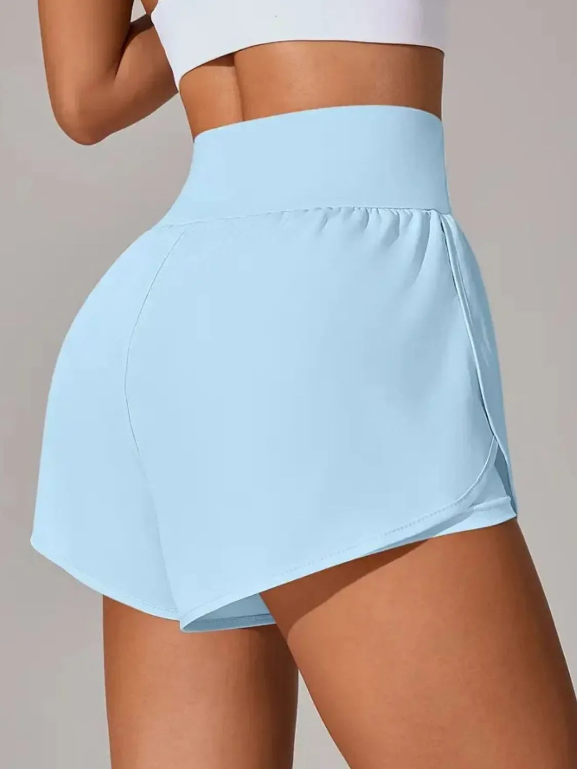 Pocketed High Waist Active Shorts For Daily Activities - Southern Shores Clothing