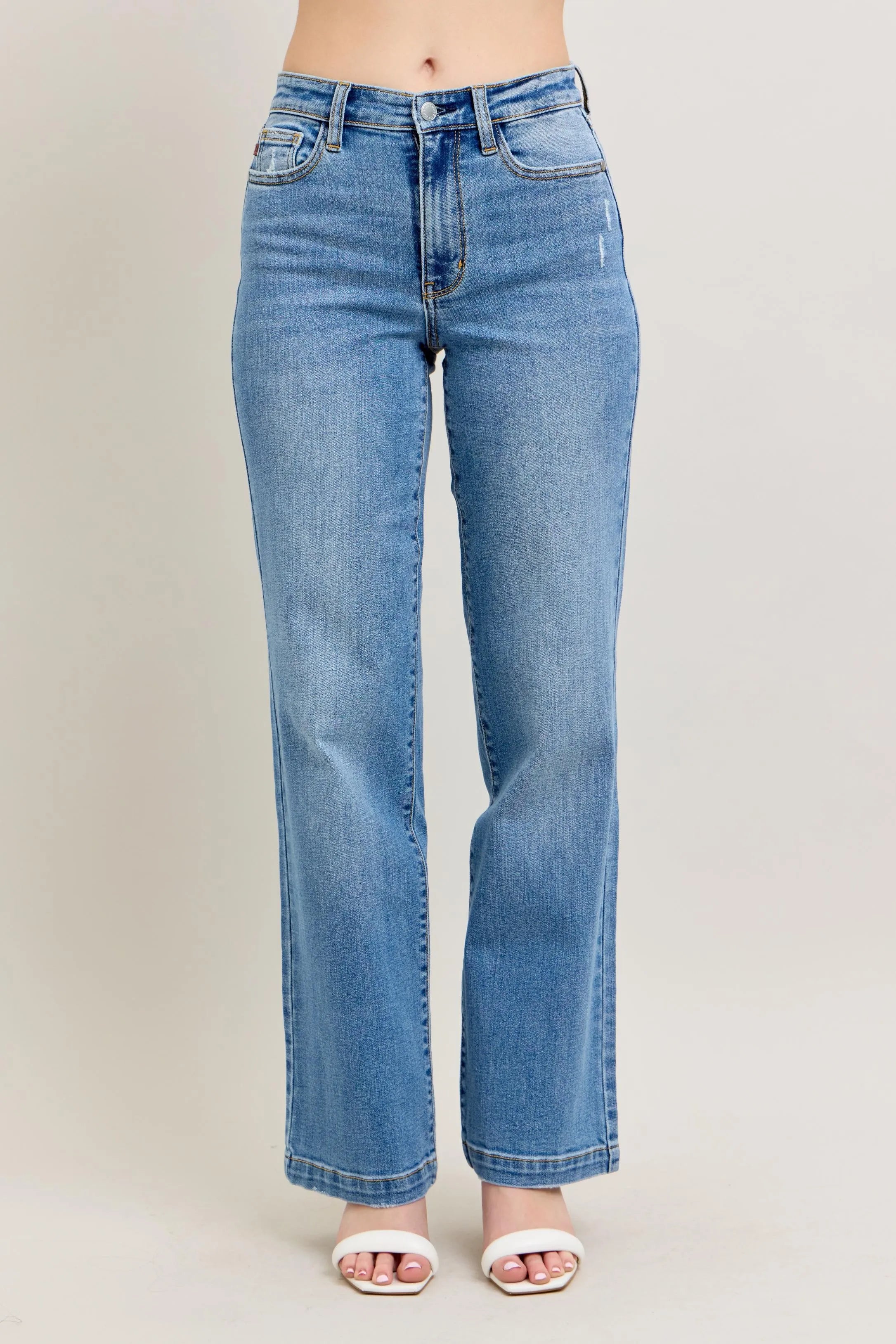 Coastal Judy Blue Full Size High Waist Straight Jeans Plus Size
