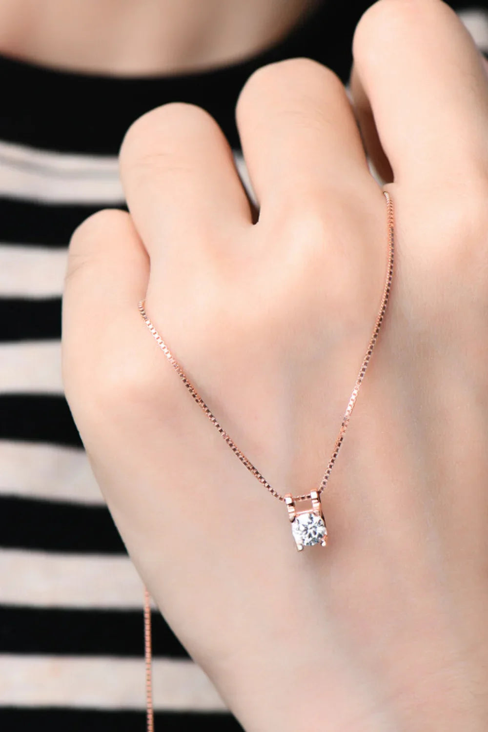 Moissanite Sterling Silver Necklace Coastal Sparkle - Southern Shores Clothing