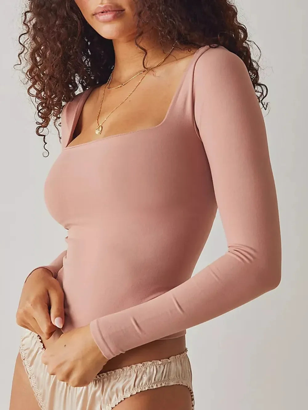Square Neck Long Sleeve T-Shirt - Southern Shores Clothing
