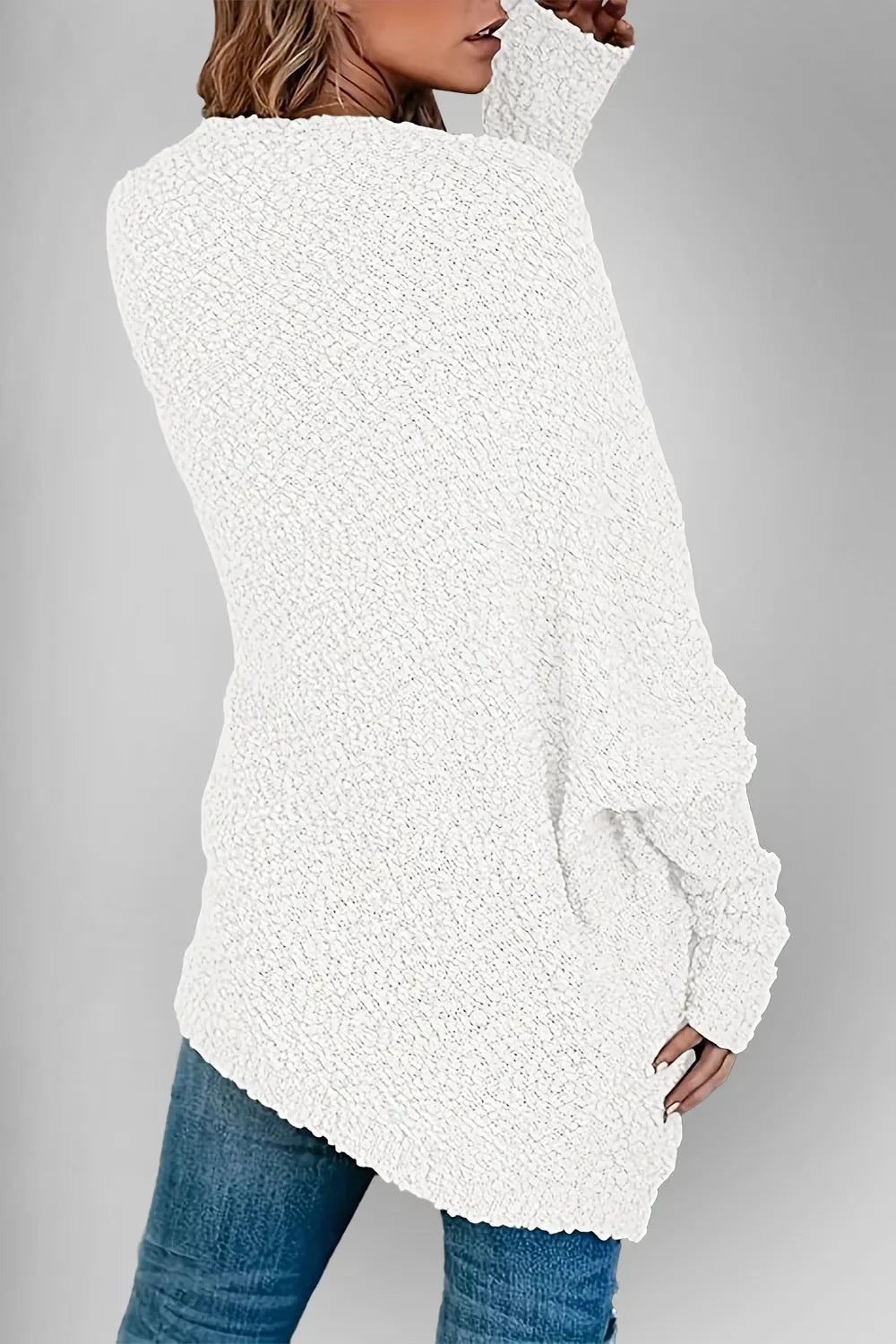 Pocketed Open Front Long Sleeve Cardigan With Stretch - Southern Shores Clothing