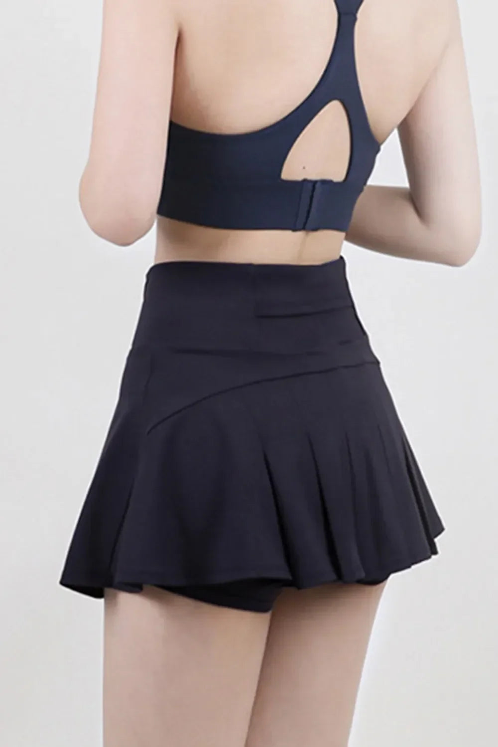 High Waist Pleated Active Skirt With Stretchy Fabric - Southern Shores Clothing