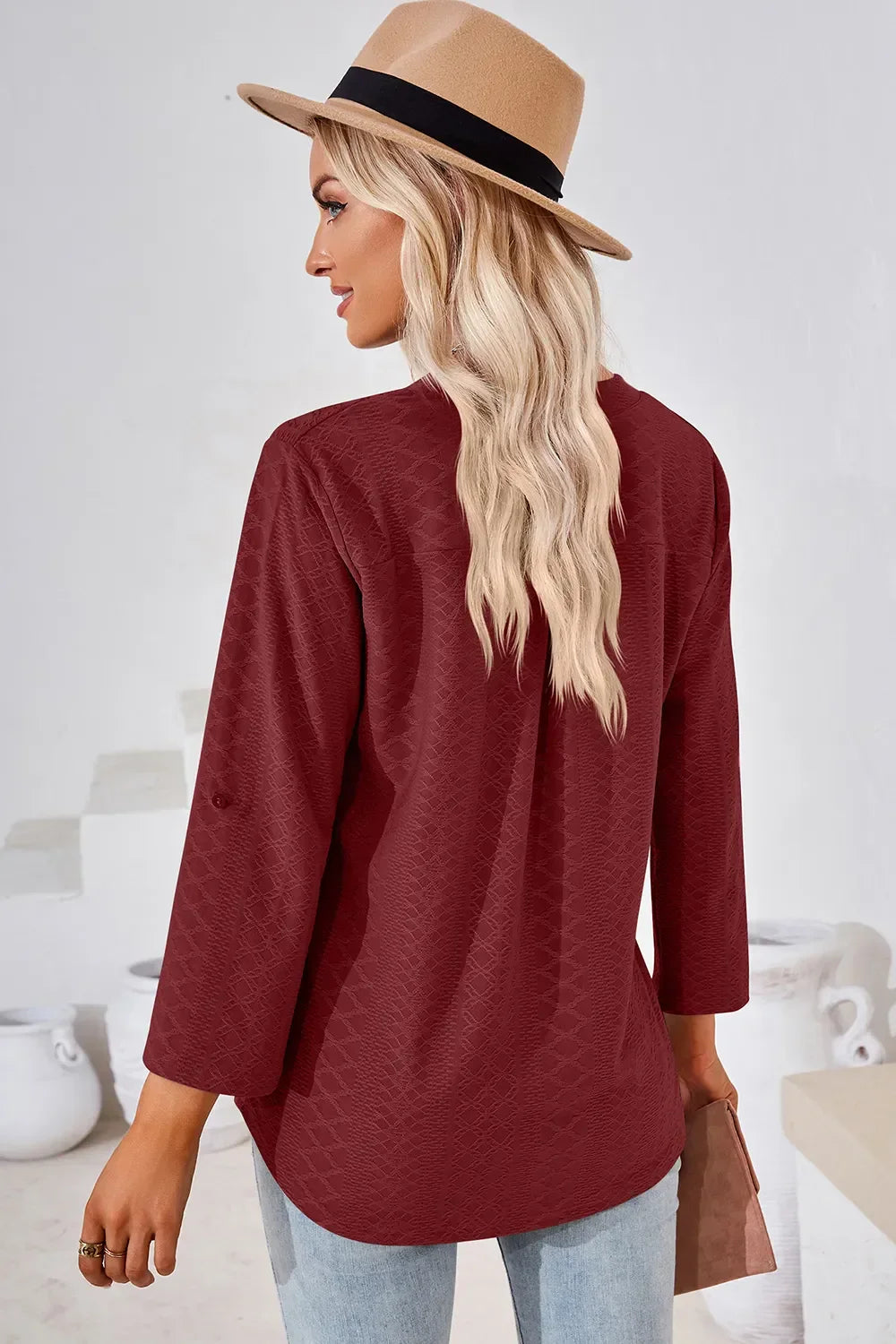 Notched Roll-Tab Sleeve T-Shirt - Southern Shores Clothing