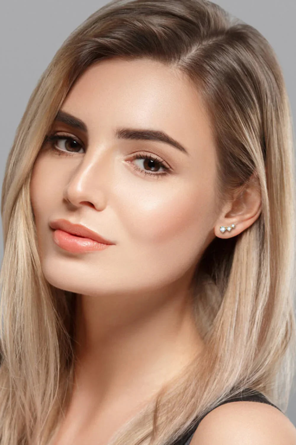Minimalist Moissanite Stud Earrings In Sterling Silver - Southern Shores Clothing