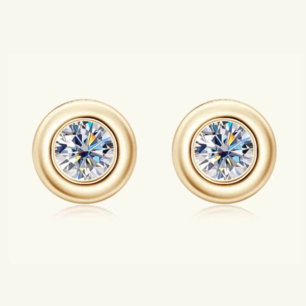 Moissanite Sterling Silver Stud Earrings - Southern Shores Clothing