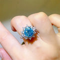 3 Carat Moissanite Zircon Sterling Silver Ring - Southern Shores Clothing