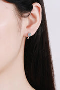 1 Ct Moissanite Sterling Silver Huggie Earrings - Southern Shores Clothing