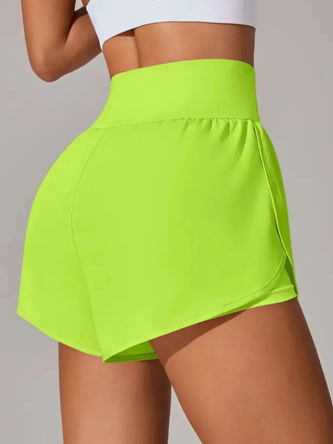 Pocketed High Waist Active Shorts For Daily Activities - Southern Shores Clothing