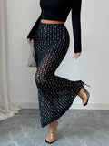 Flowing Polka Dot Maxi Skirt Polyester Blend - Southern Shores Clothing