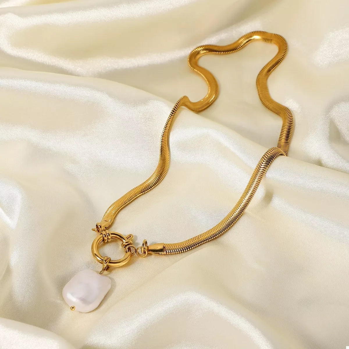 18K Gold-Plated Freshwater Pearl Pendant Necklace - Southern Shores Clothing
