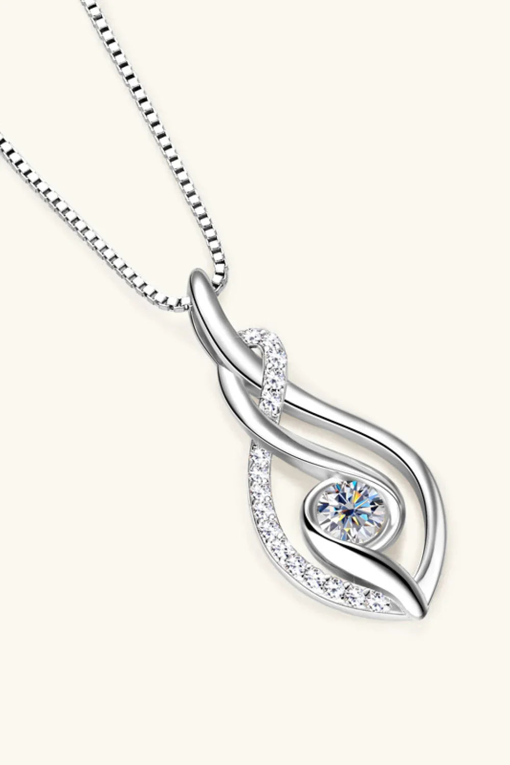 Minimalist Moissanite Sterling Silver Necklace - Southern Shores Clothing