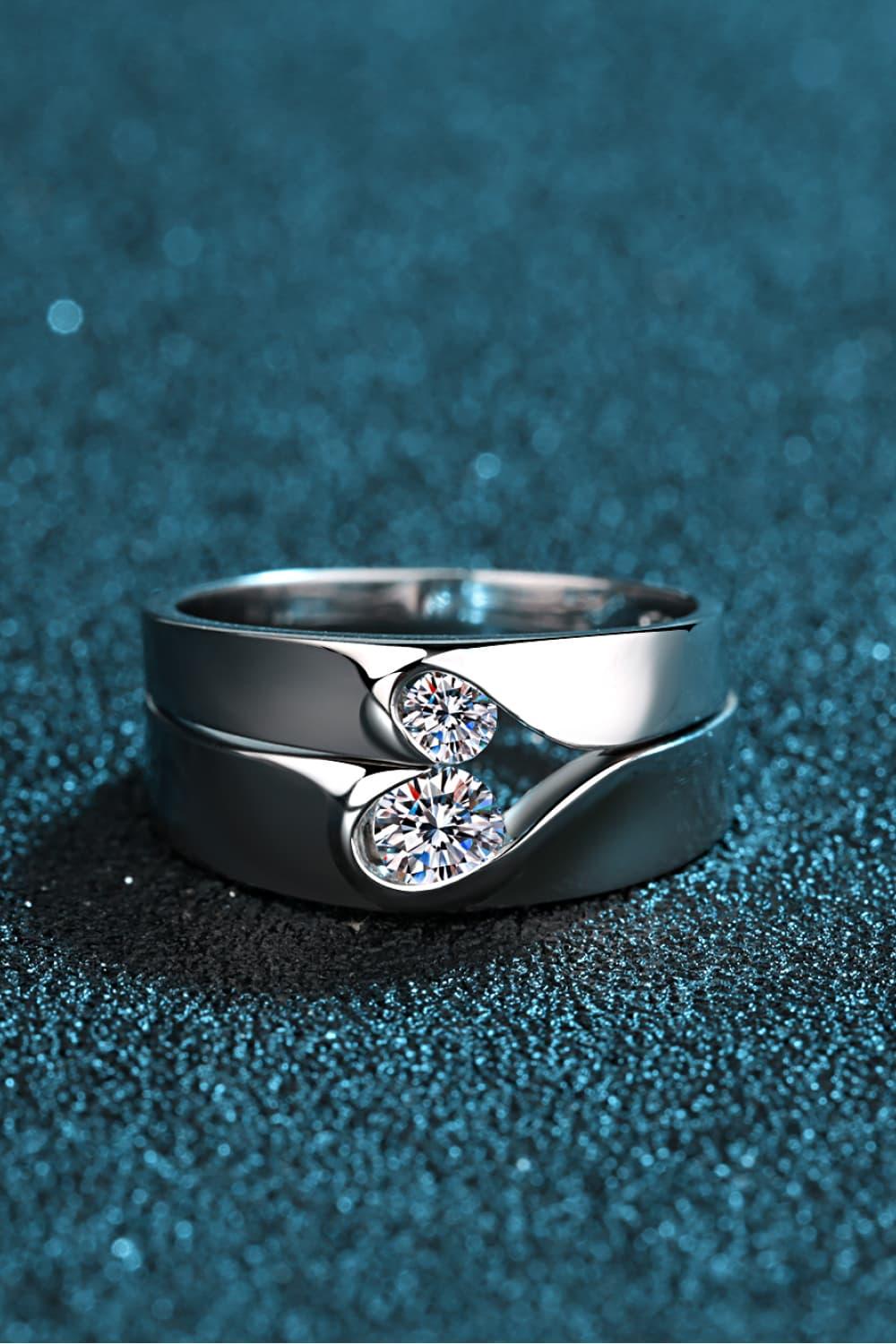 Minimalist Moissanite Sterling Silver Ring - Southern Shores Clothing