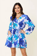 Floral Print Long Sleeve Romper With Pockets - Southern Shores Clothing