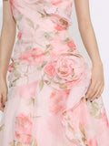 Floral Ruffled Short Sleeve Maxi Dress With Tiered Design - Southern Shores Clothing