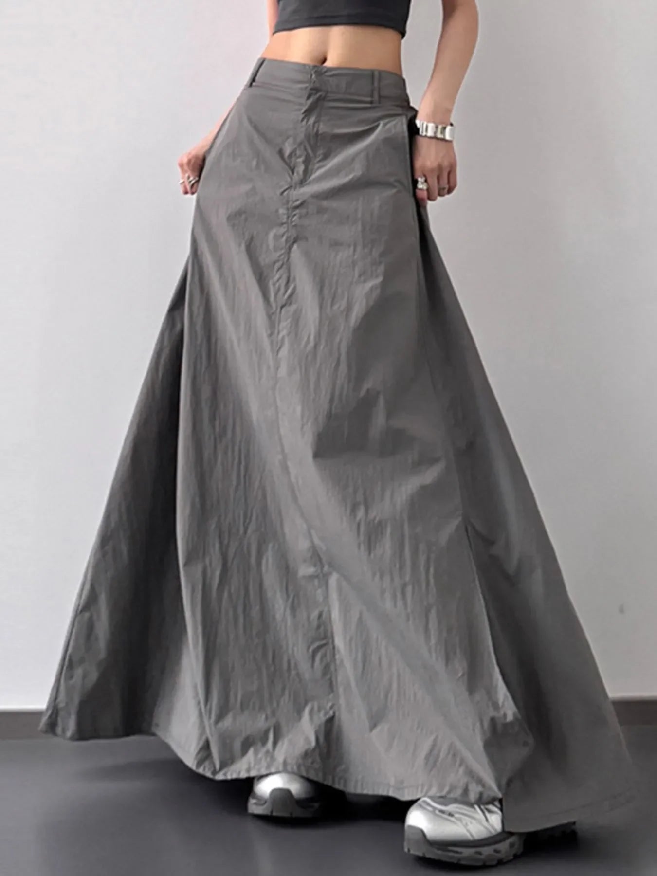 High Waist Slit Maxi Skirt With Flowing Silhouette - Southern Shores Clothing