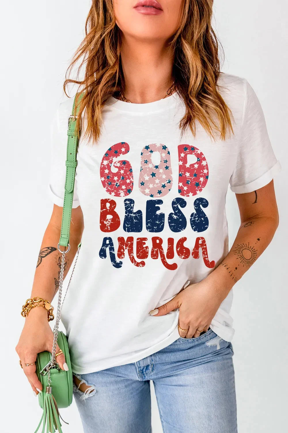 Letter Graphic Round Neck Short Sleeve T Shirt - Southern Shores Clothing
