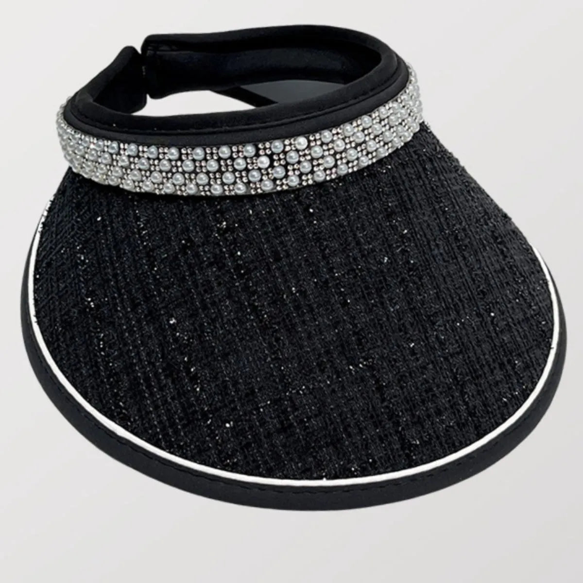 Pearl Detail Sunscreen Hat With UV Protection