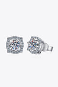 1 Carat Moissanite Geometric Stud Earrings - Southern Shores Clothing