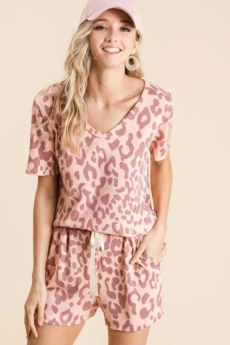 Leopard Print Shorts With Twill Tape Drawstring - Southern Shores Clothing