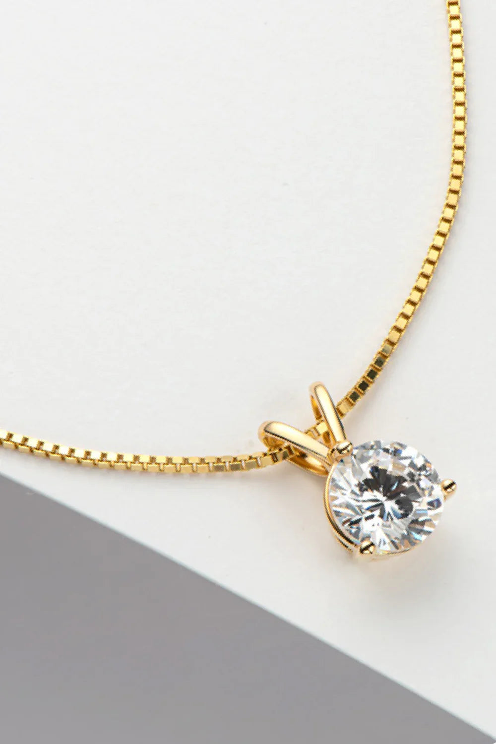 Coastal Moissanite Pendant Necklace 1 Carat, Minimalist - Southern Shores Clothing