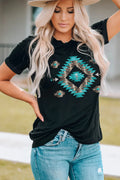 Western Printed Crewneck Graphic T Shirt - Southern Shores Clothing