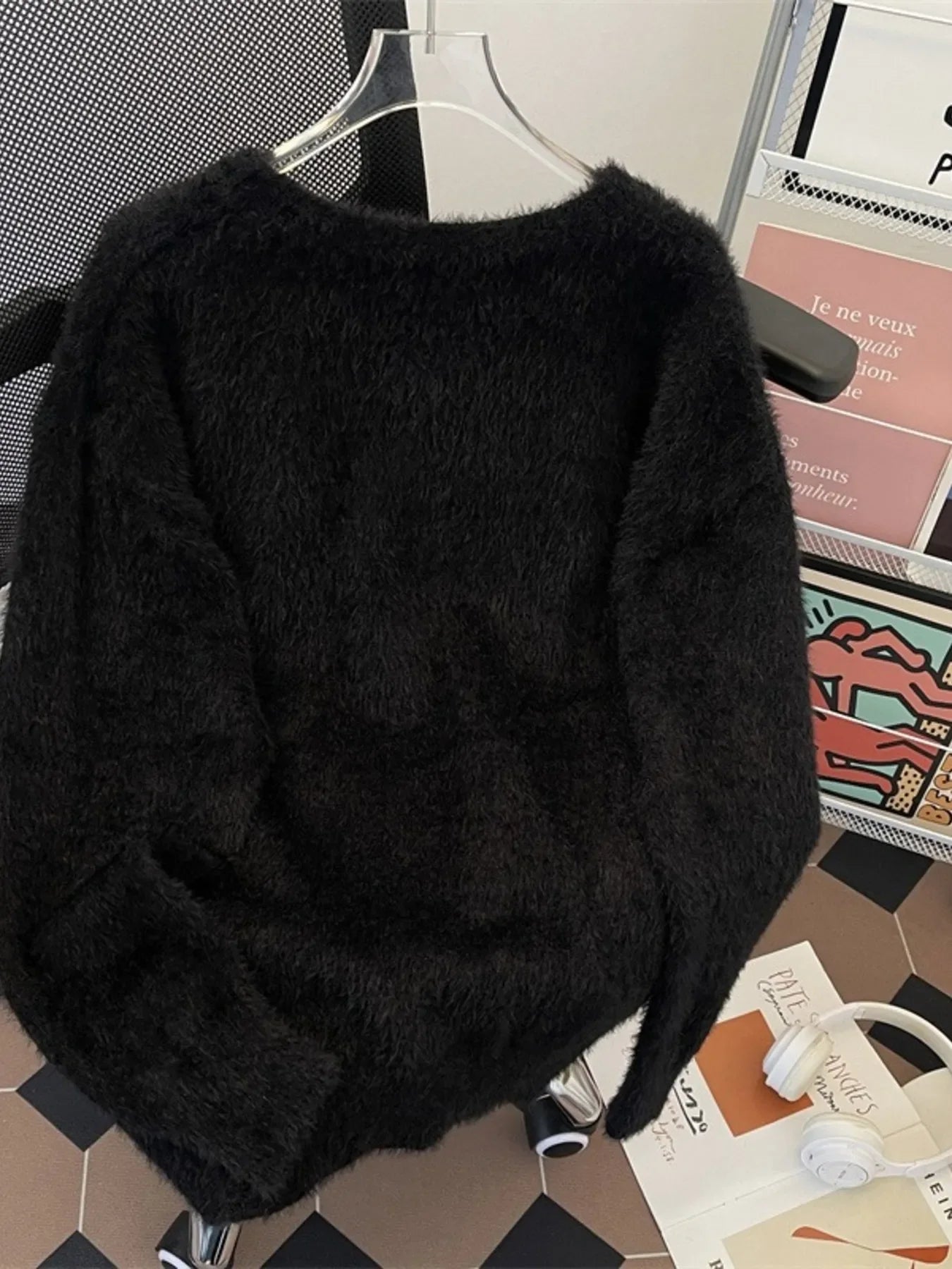Plus Size Fluffy Butterfly Sweater Coastal Style - Southern Shores Clothing