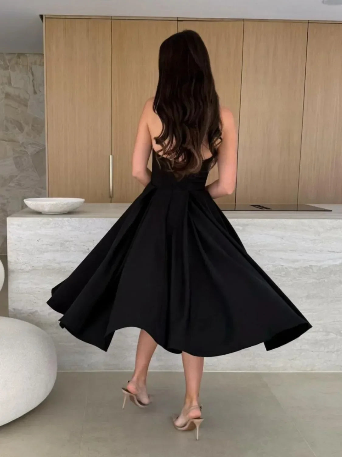 Tube Midi Dress With Clean Silhouette For Coastal Style - Southern Shores Clothing