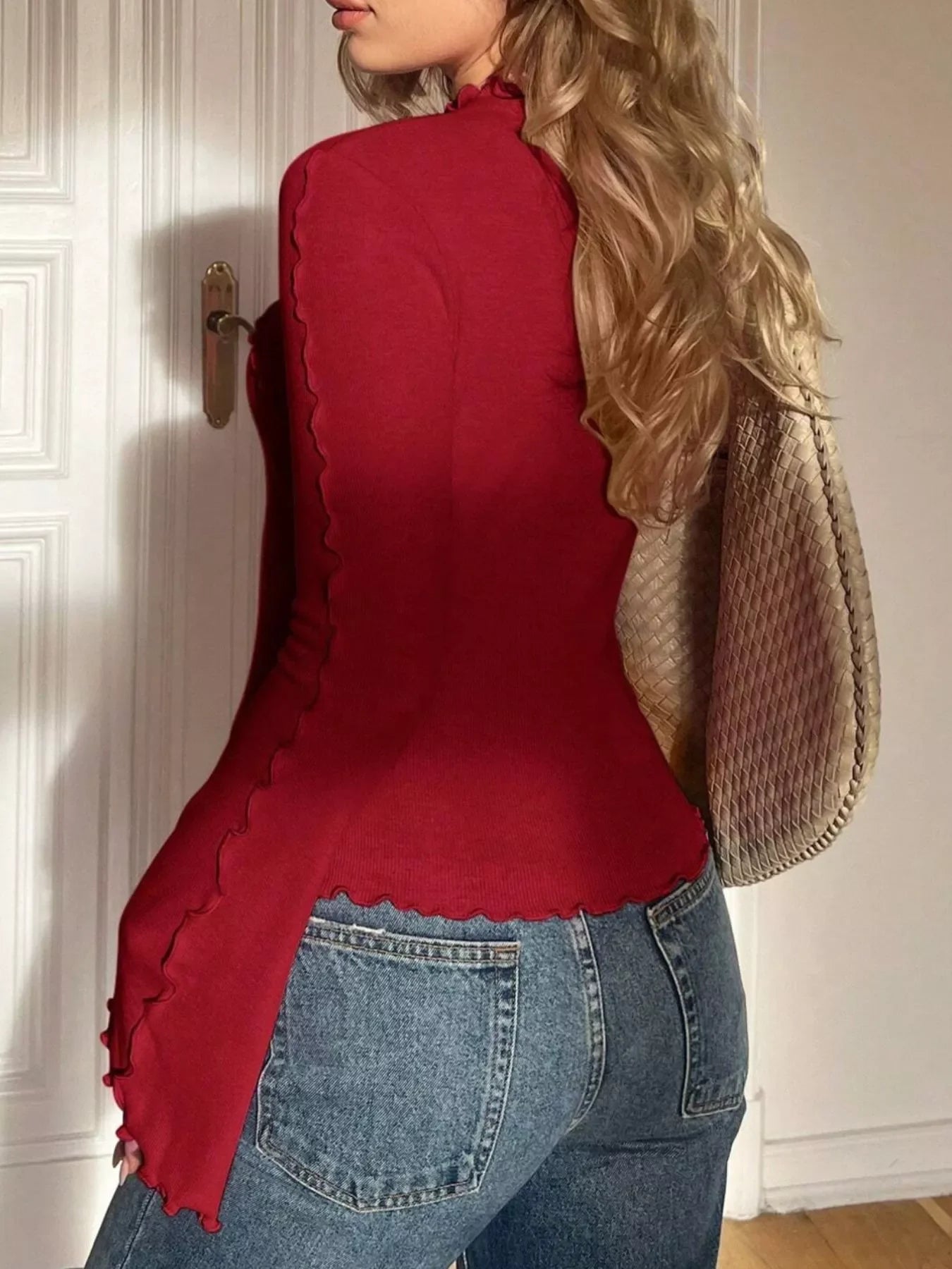 Lettuce Edge Flare Sleeve Top - Southern Shores Clothing
