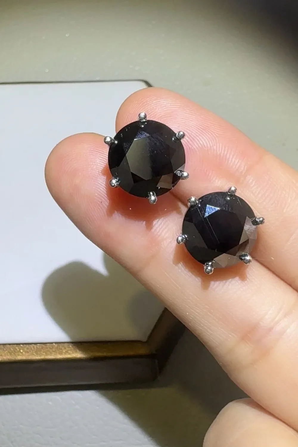 4 Carat Moissanite Sterling Silver Stud Earrings - Southern Shores Clothing