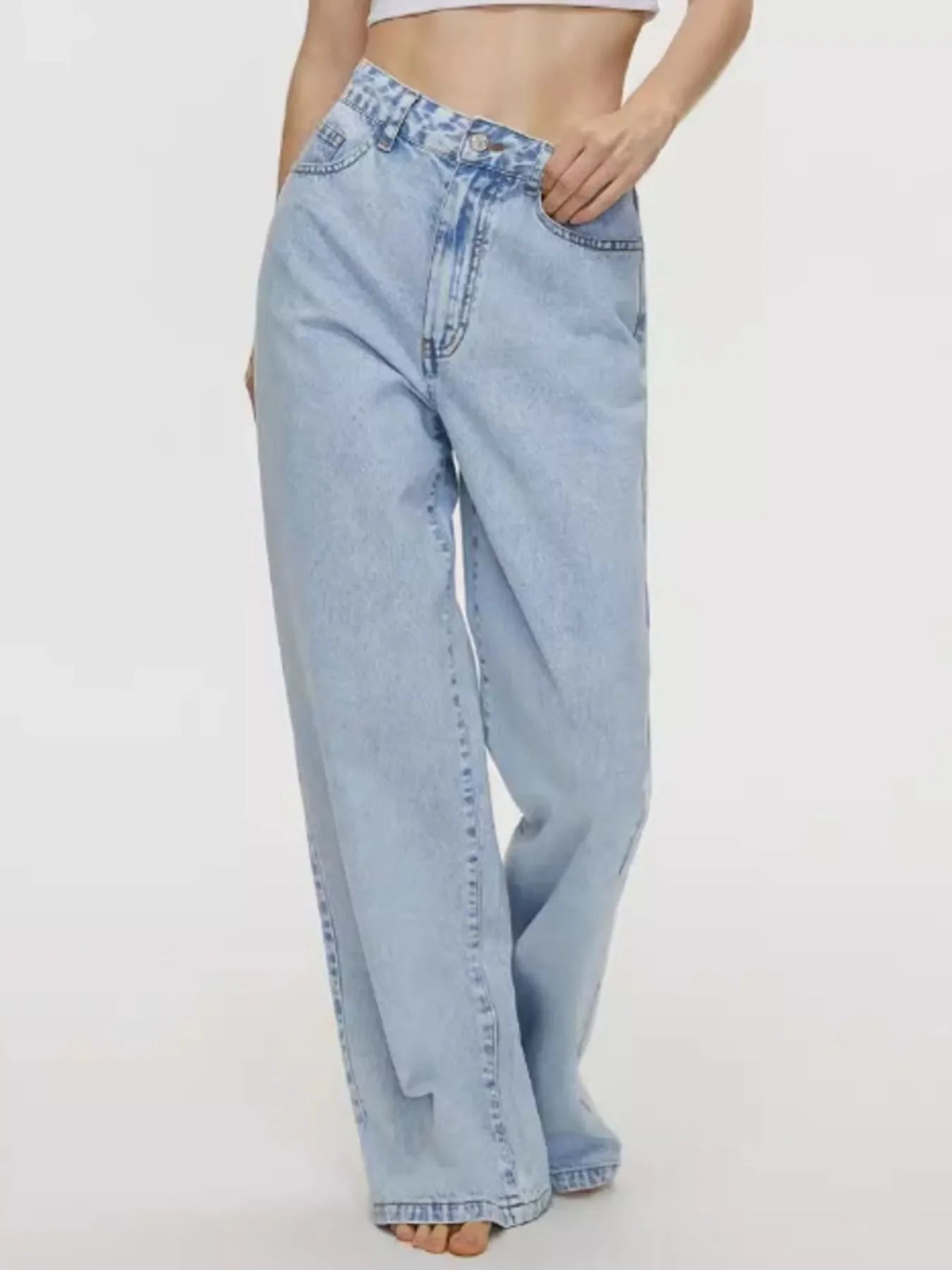 Charleston Inspired High-Waisted Wide Leg Jeans Denim - Southern Shores Clothing