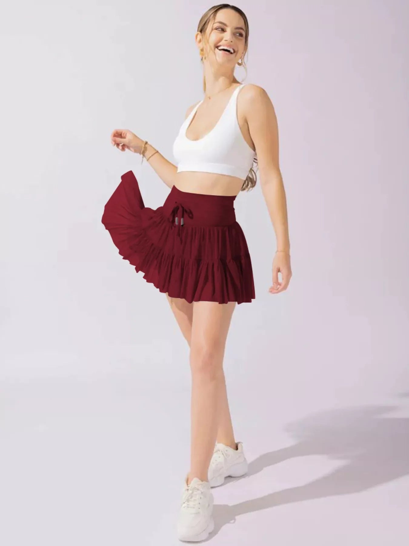 Lowcountry Style High Waist Skort With Pockets - Southern Shores Clothing