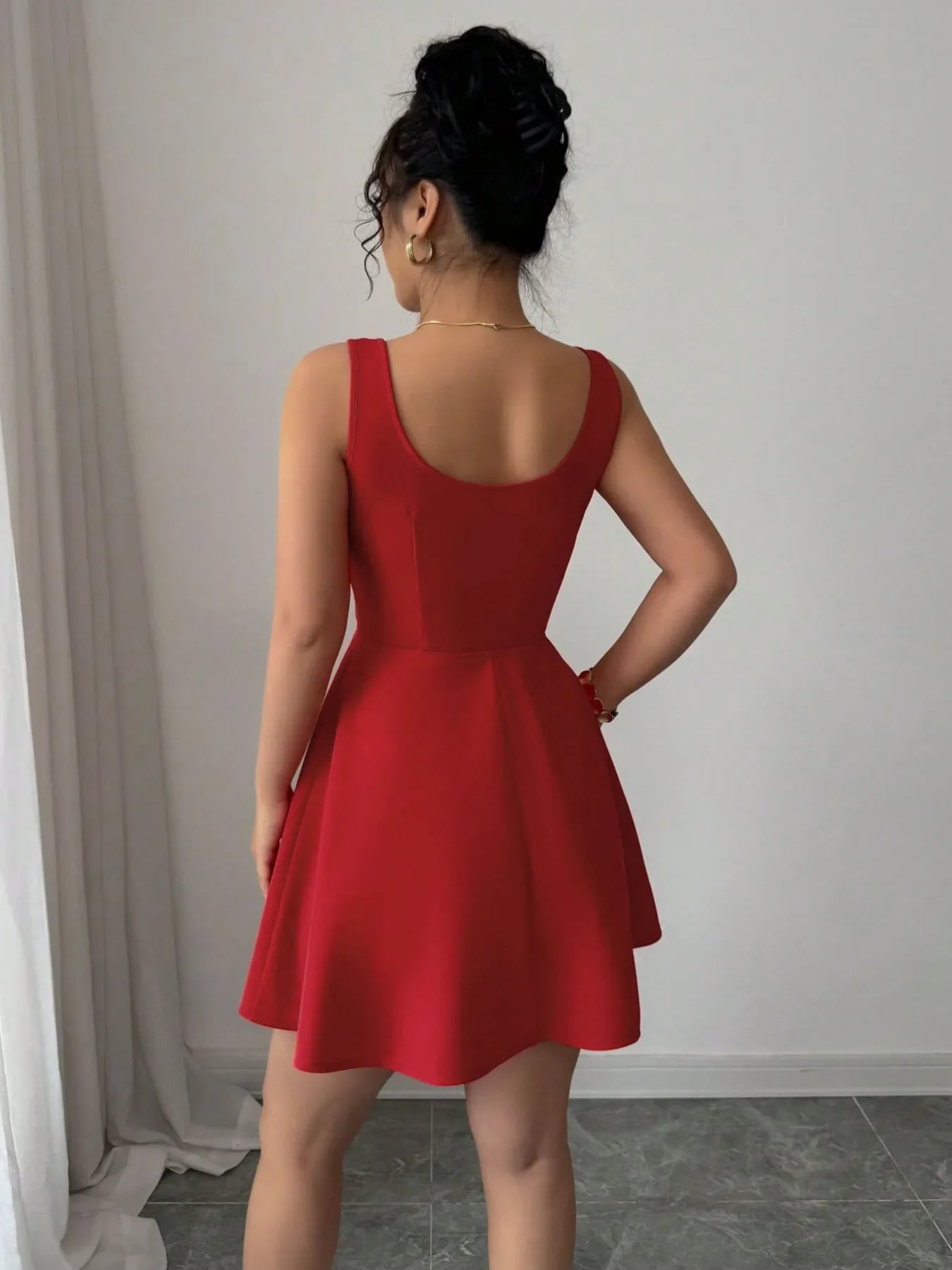 Tie Front Wide Strap Dress With Breezy Fit - Southern Shores Clothing