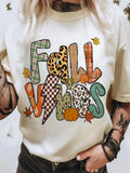 Fall Vibes Casual T Shirt With Slight Stretch Design - Southern Shores Clothing
