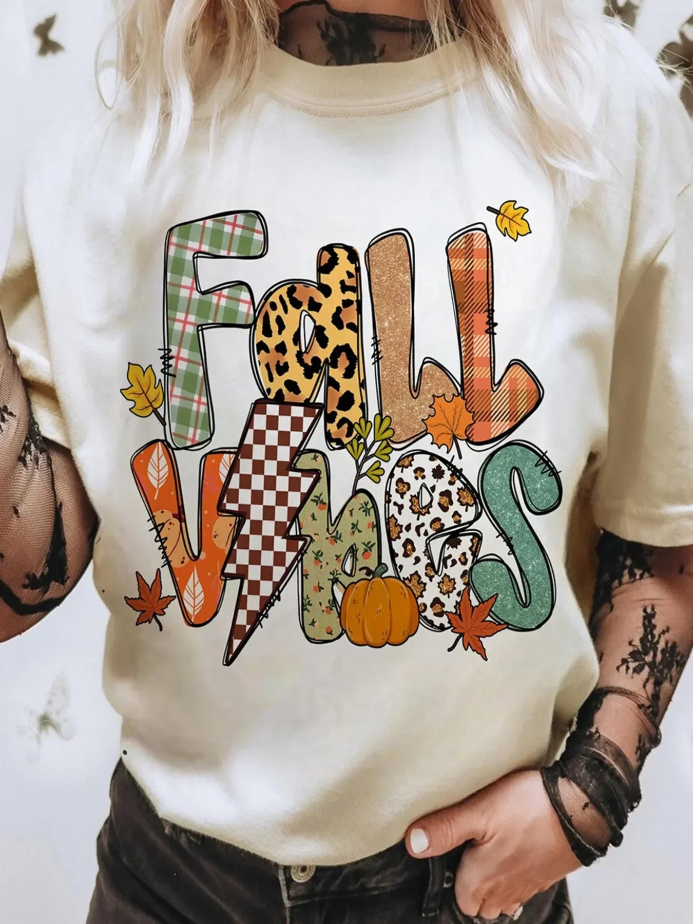 Fall Vibes Casual T Shirt With Slight Stretch Design - Southern Shores Clothing