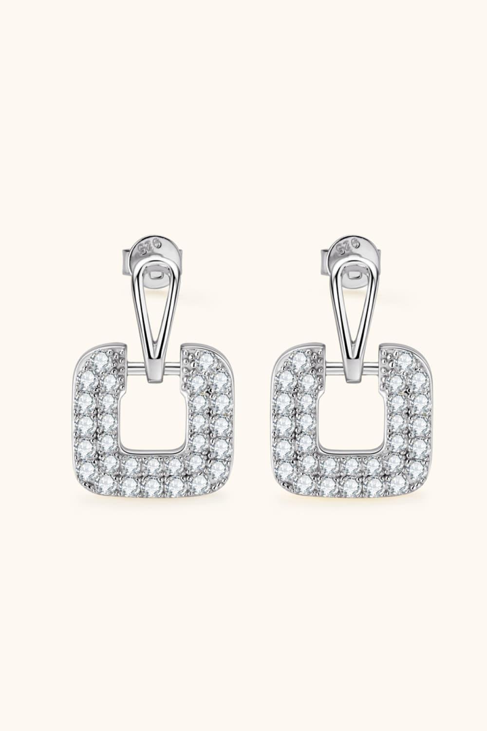 Sterling Silver 1.68 Carat Moissanite Drop Earrings - Southern Shores Clothing