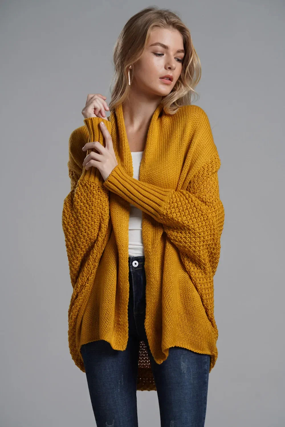 Open Front Batwing Sleeve Cardigan Lightweight - Southern Shores Clothing
