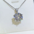 10 Carat Moissanite Platinum Plated Sterling Silver Necklace - Southern Shores Clothing