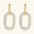 2.16 Carat Moissanite Gold-Plated Sterling Silver Earrings - Southern Shores Clothing