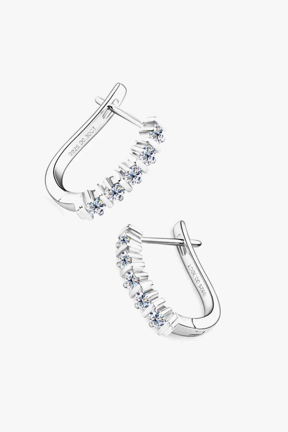 Minimalist Moissanite Sterling Silver Earrings - Southern Shores Clothing